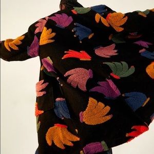 Farm Rio Banangola fleece cardigan sweater